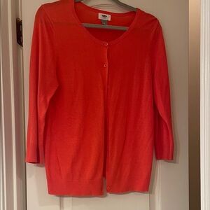 Old Navy Women's Vibrant Orange Cardigan